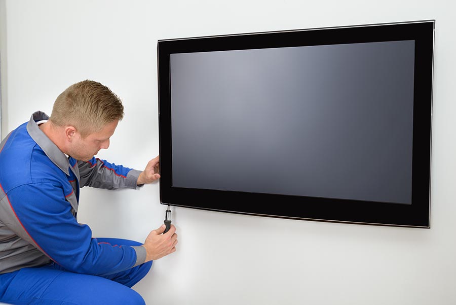 flat screen tv installation service on a wall