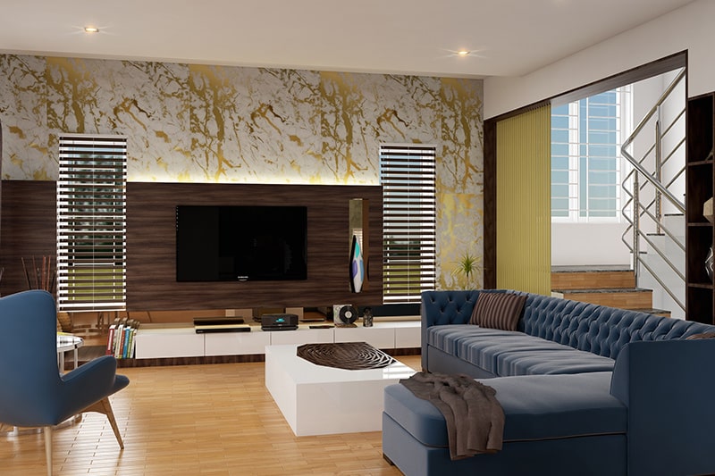 living room wallpaper gold shades